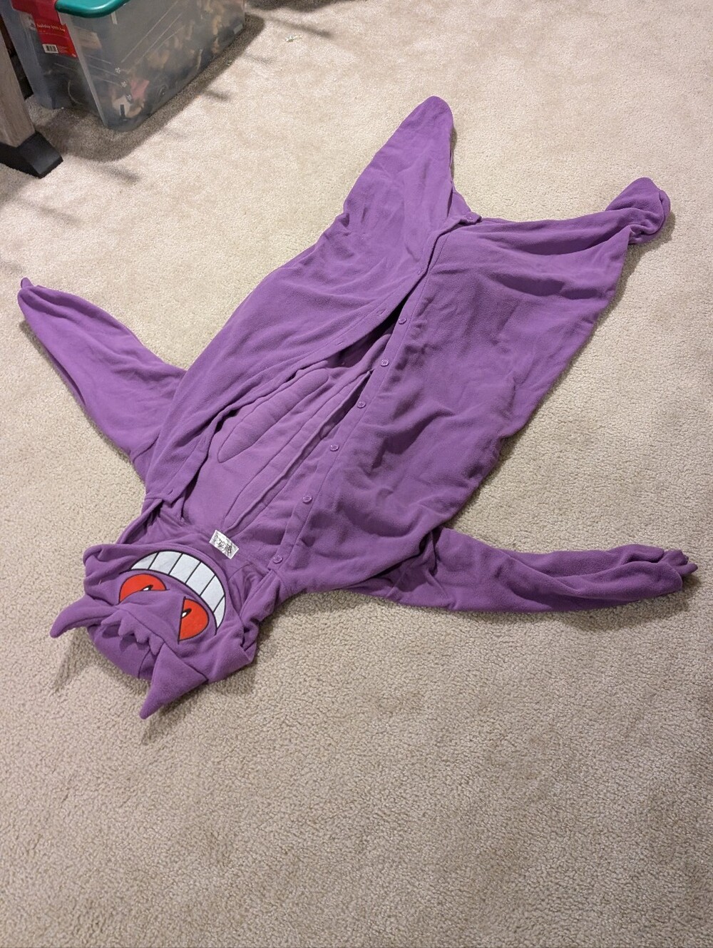 Adult One Size Pokemon Gengar Kigurumi Costume